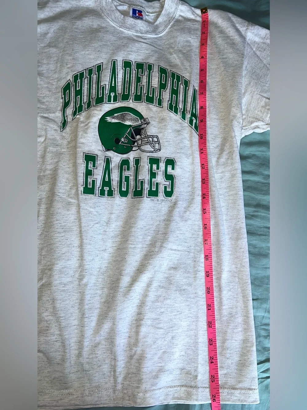 Vintage Philadelphia Eagles Gray TShirt Russell Athletic Youth XL New With Tags